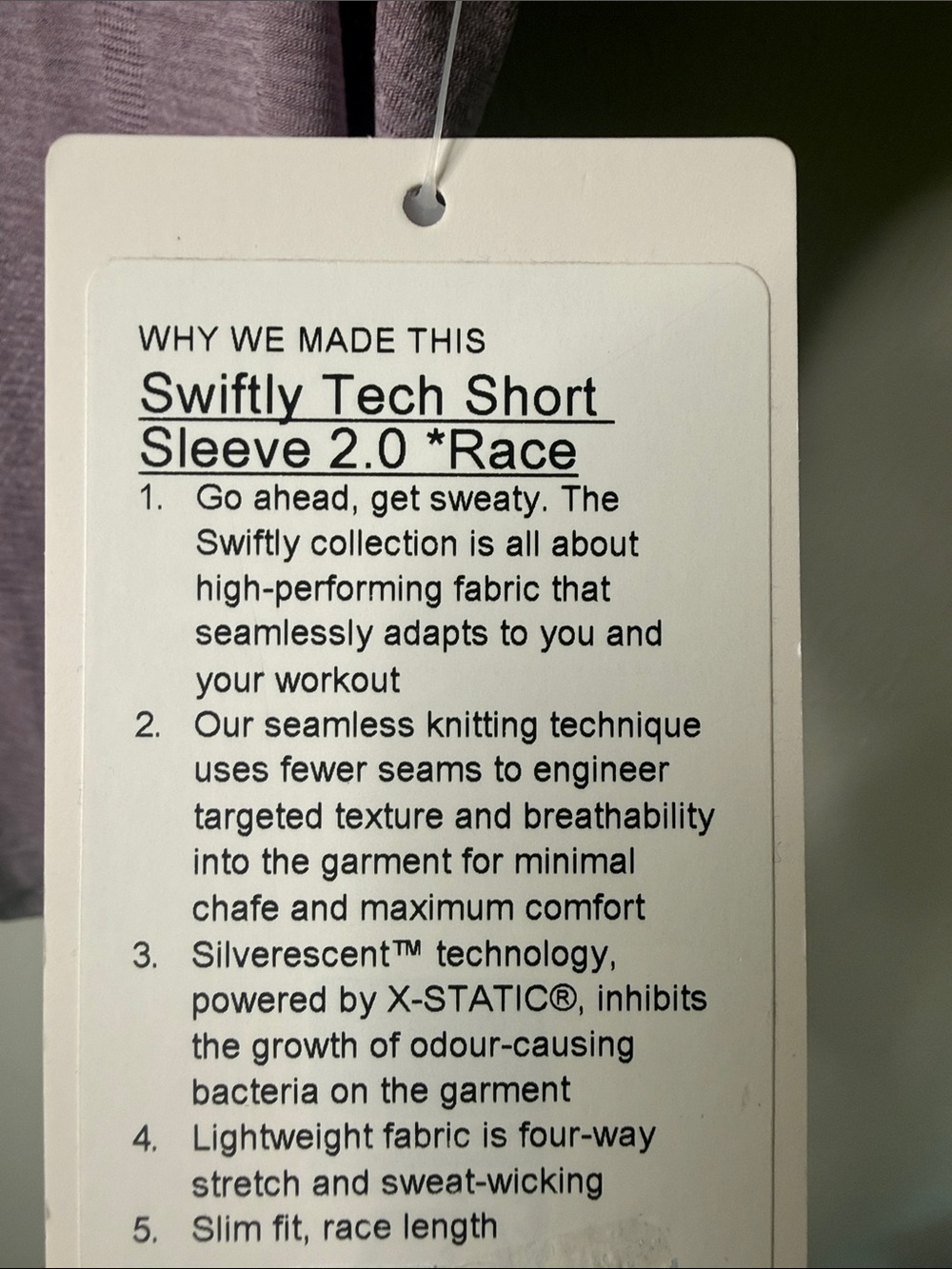 Lululemon Swiftly Tech Short Sleeve 2.0 *Race - Picture 4 of 4